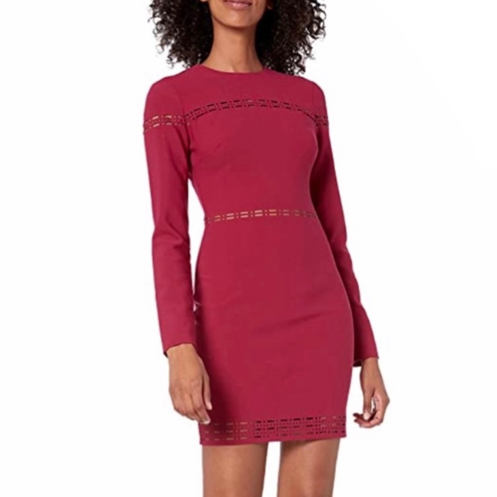 NEW LIKELY EYELET LONG SLEEVE MINI DRESS